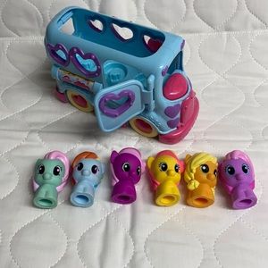 My little pony figures & bus